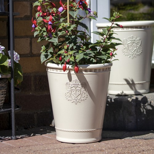 Tall cream royal planter - tall,
