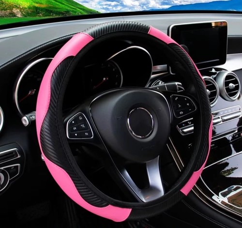 Leather car steering wheel - steering,