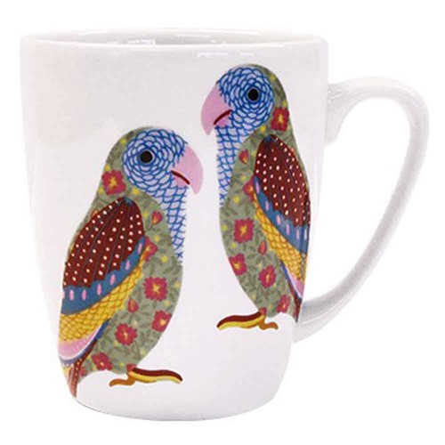 Queens mug paradise - birds, love