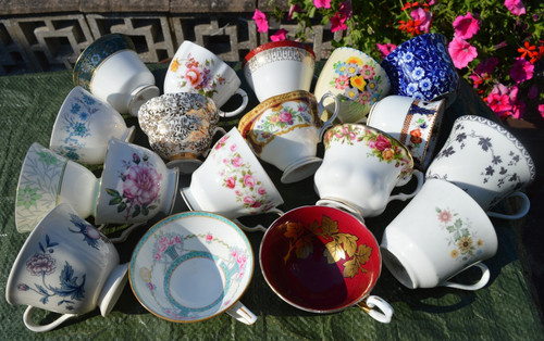 Vintage bone china floral tea - china,