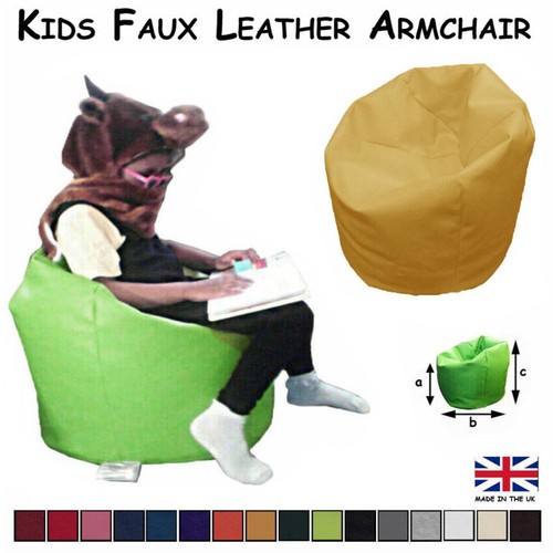 Kids faux leather bean bag - kids,