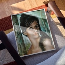 J H Lynch Tina, Tretchikoff Era, Collectable Mid Century, Vintage Art Print.