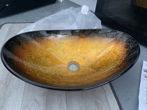 Bathroom sink glass - bathroom, basin
