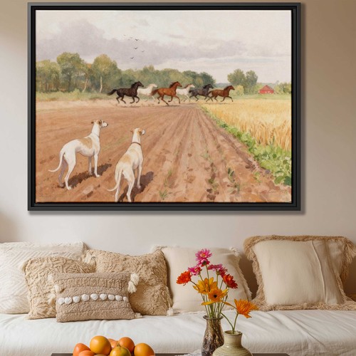 Whippet dog watercolor - whippet,