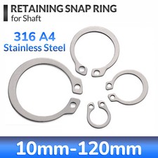Retaining Snap Ring Ø 10mm-120mm Circlips External C-Clip 316 A4 Stainless Steel