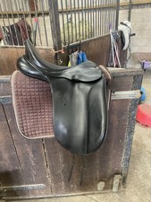 Dressage Saddle 17” Bates Caprilli with adjustable gullet