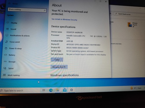 Packard bell zh7 laptop - bell,