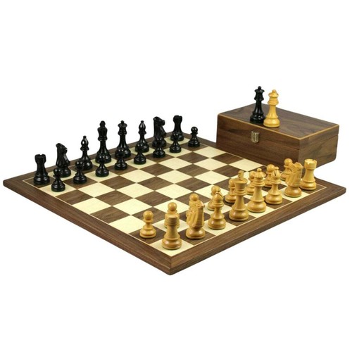 Walnut chess set inch with - chess,
