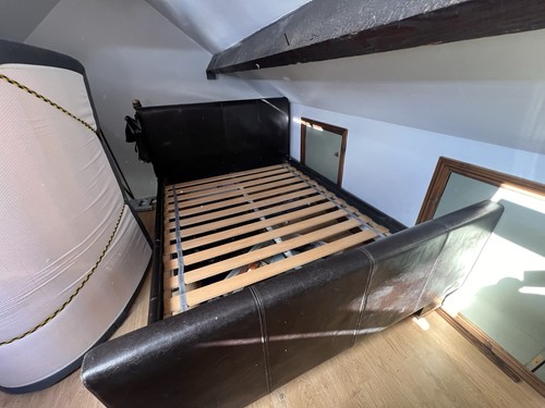 Double bed frame sleigh - frame,