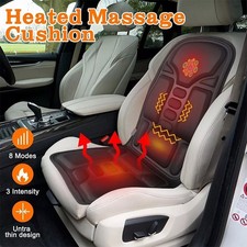 8-Mode Full Back Massage Vibration Cushion Car Chair Seat Pad Mat Heat Massager