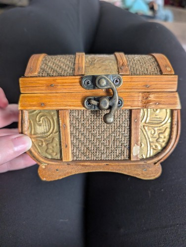 Small wooden trunk shaped - trunk,