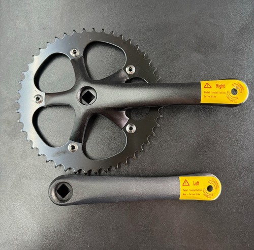 Alloy black bicycle - alloy, crank