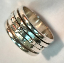 sterling silver spinning ring size 58/P