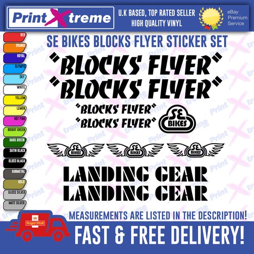 Blocks flyer bmx vinyl - blocks, decals