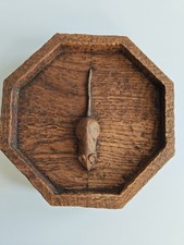 Mouseman (Robert Thompson) Interest Vintage Hexagonal Wooden Bowl