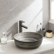 Bathroom Ceramic Basin Counter Top Hand Wash Vanity Sink Bowl With Soft Drain