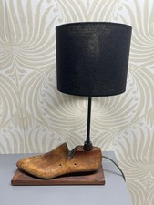 Vintage Homemade Wooden Lamp Cobblers Last Wooden Shoe Unusual Quirky Light