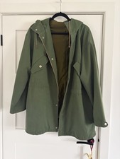 Vintage Utility Parka Jacket Khaki Size Large Green 90s