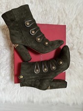 Pura Lopez Suede Boots Size 38