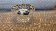 VINTAGE BOHEMIA - CZECH CUT CRYSTAL GLASS  ROSE BOWL / VASE CUT CRYSTAL