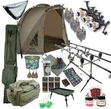 3 Rod Carp Set Up With Shelter