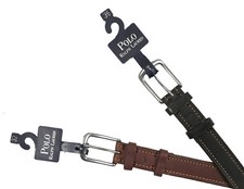New Polo Ralph Lauren Leather Belt! Brown or Black  Contrast Stitch  Rustic Look