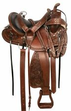 New Horse Saddle Western Trail Gaited Endurance Leather Tack .