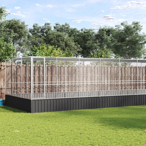 Aviary silver galvanised steel - aviary,