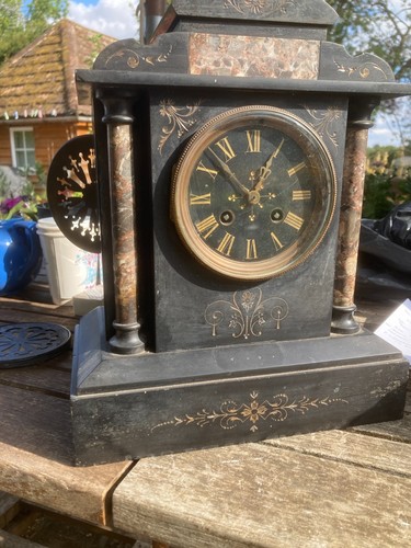 Antique large slate marble - antique,