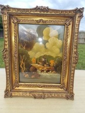Old picture in a gold frame