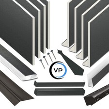 Grey Fascia Soffit Board 5m uPVC Capping Board Flat  Board Window Sill Cover