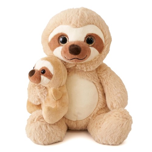Mum and baby sloth plushie - mum,