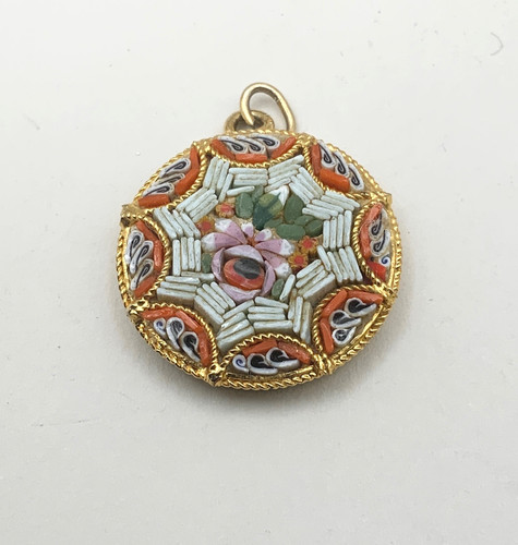 Vintage micro mosaic - vintage, pendant