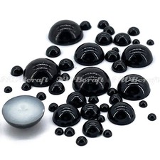 Black Flatback Pearl Beads