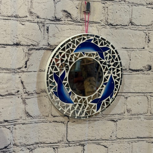 Blue dolphin mosaic tile - dolphin,