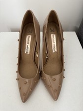 Beige Spike High Heels, Size 5