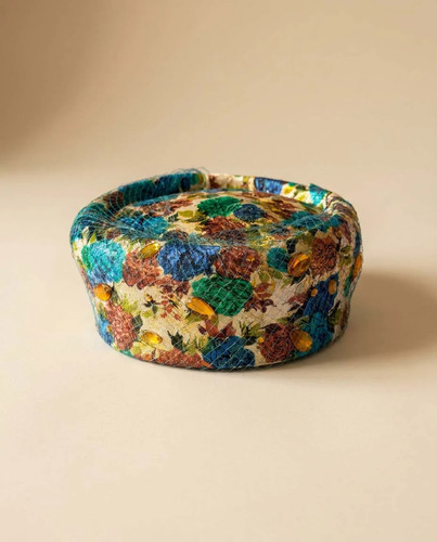 Vintage floral pillbox hat - vintage,