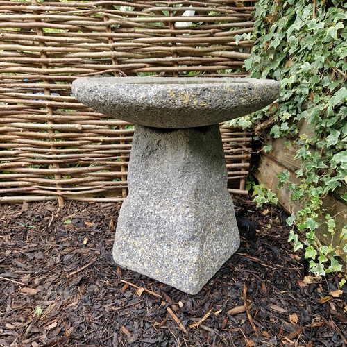 Aged staddle stone - bath, g