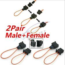 2 Pair Car Male+Female Plug Adapter Diagnostic Fiber Optic Bypass Loop Black Kit