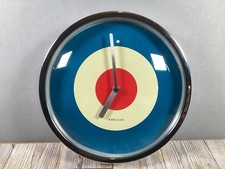 Karlsson Mod Target Wall Clock - Chrome Finish - Approx 19.9cm Diameter 