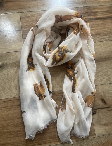 Ladies highland cow scarf - highland,