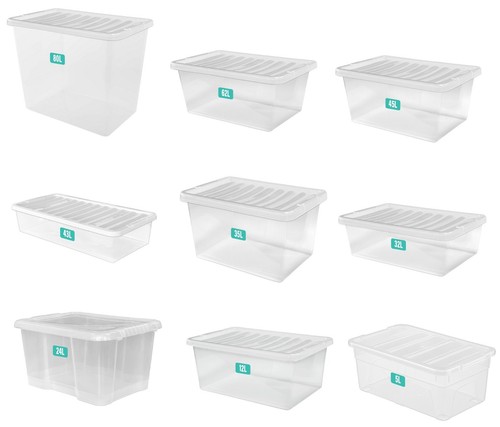 Clear plastic storage box - plastic,