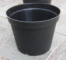 Richard Sankey Bulwell Black Plastic Flower Plant Pots 5 Litre 9" 225mm NOS