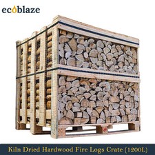 Ecoblaze Kiln Dried Hardwood Firewood Logs 1200L for Wood Burner & Pizza Oven
