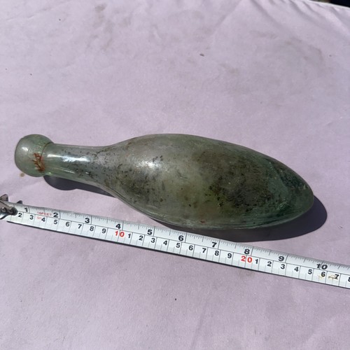 Antique torpedo green - green, glass