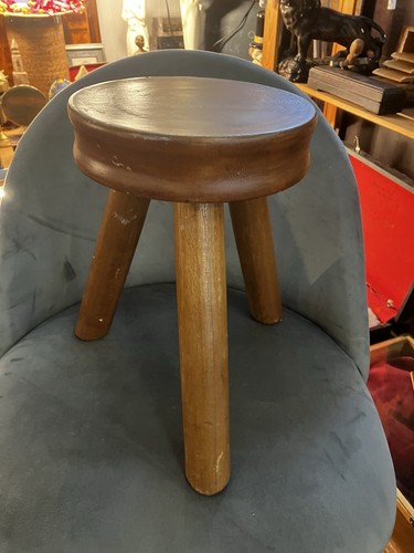 Vintage wooden milking stool - wooden,