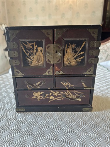 Antique japanese meiji lacquer - japanese,