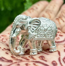 999 Silver Hindu Religious Solid Elephant Hathi Idol Statue 60-63 gm rahu remedy