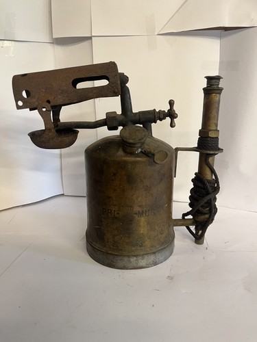 Rare antique brass blow torch - rare,