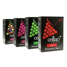 Cellar 7 Wine Kit Italian Merlot Melbec Chardonnay Pinot Mango Shiraz 30 Bottle